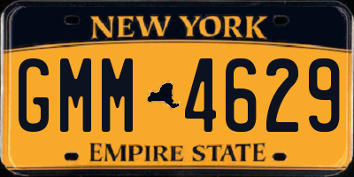 NY license plate GMM4629
