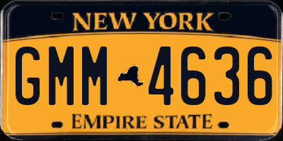 NY license plate GMM4636