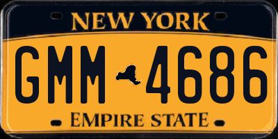 NY license plate GMM4686