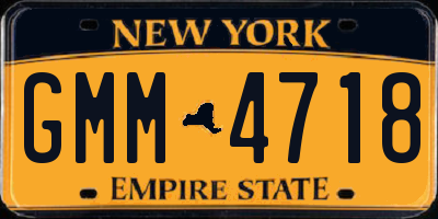 NY license plate GMM4718