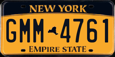 NY license plate GMM4761