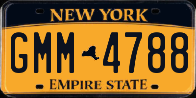 NY license plate GMM4788