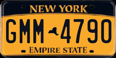 NY license plate GMM4790