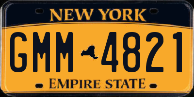 NY license plate GMM4821