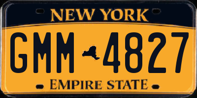 NY license plate GMM4827