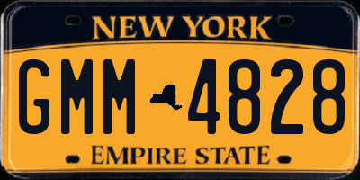 NY license plate GMM4828