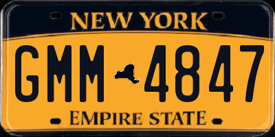 NY license plate GMM4847