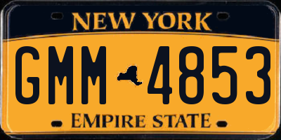 NY license plate GMM4853