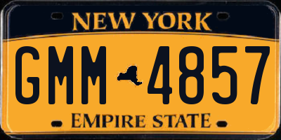 NY license plate GMM4857