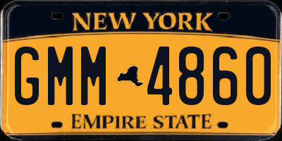 NY license plate GMM4860