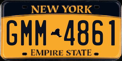 NY license plate GMM4861