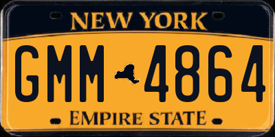 NY license plate GMM4864
