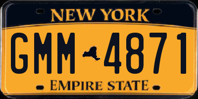 NY license plate GMM4871