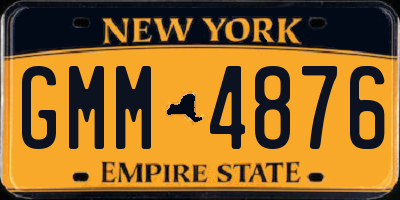 NY license plate GMM4876