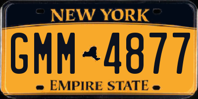 NY license plate GMM4877