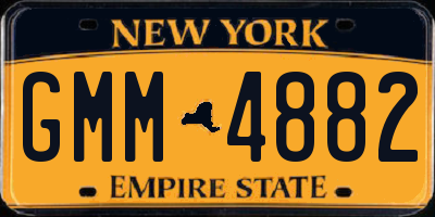 NY license plate GMM4882
