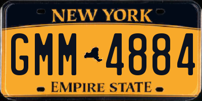 NY license plate GMM4884