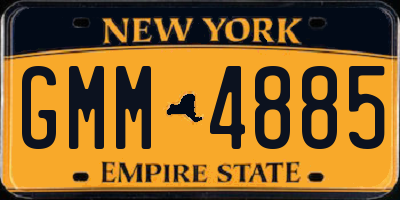 NY license plate GMM4885