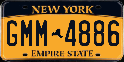 NY license plate GMM4886