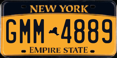 NY license plate GMM4889