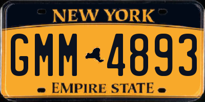 NY license plate GMM4893