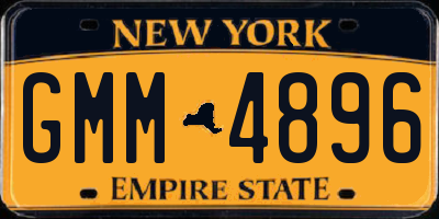 NY license plate GMM4896
