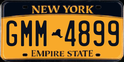 NY license plate GMM4899