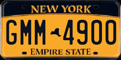 NY license plate GMM4900