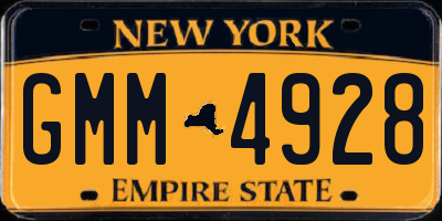 NY license plate GMM4928