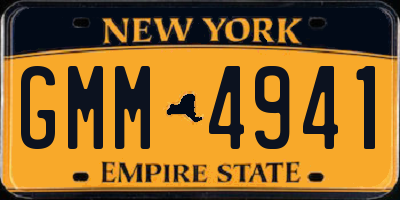 NY license plate GMM4941