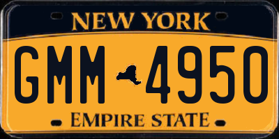 NY license plate GMM4950
