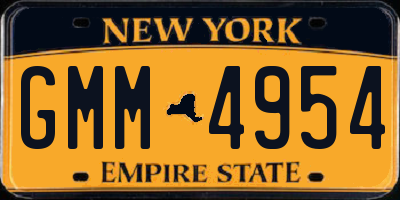 NY license plate GMM4954
