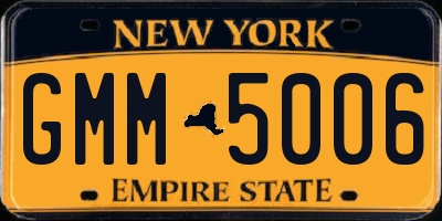 NY license plate GMM5006