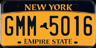 NY license plate GMM5016