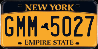 NY license plate GMM5027