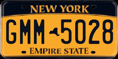 NY license plate GMM5028