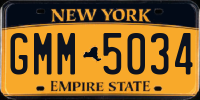 NY license plate GMM5034
