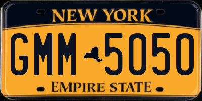 NY license plate GMM5050