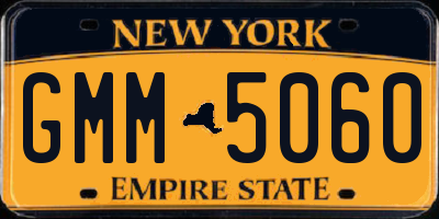 NY license plate GMM5060