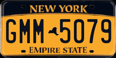 NY license plate GMM5079