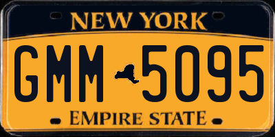 NY license plate GMM5095
