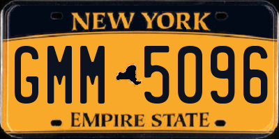 NY license plate GMM5096