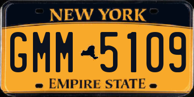 NY license plate GMM5109