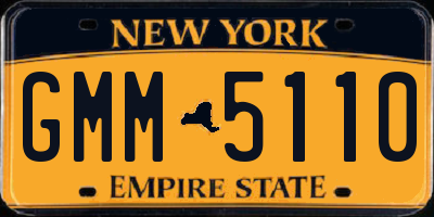 NY license plate GMM5110