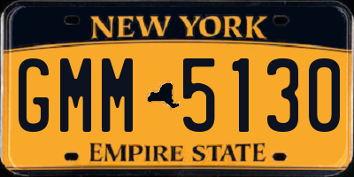 NY license plate GMM5130