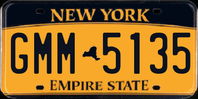 NY license plate GMM5135
