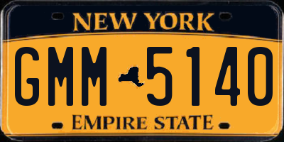 NY license plate GMM5140