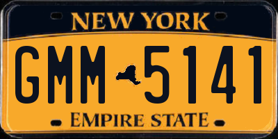 NY license plate GMM5141