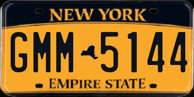 NY license plate GMM5144
