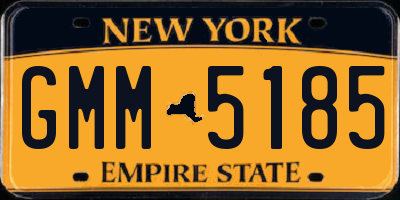 NY license plate GMM5185